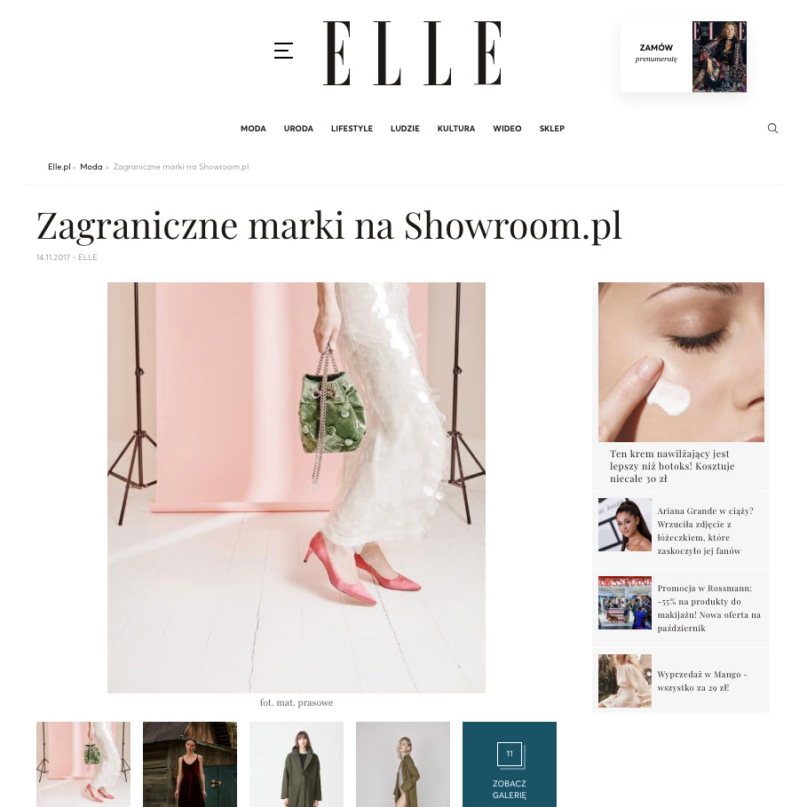 ELLE Online Poland, December 2017